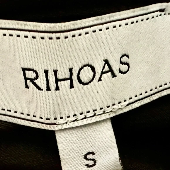 395 Rihoas |NWOT Women’s Black Button-Front Collared A-Line Mini Dress (Sz XS&S) - Picture 8 of 12